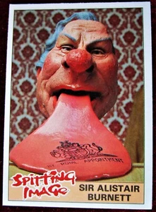 SPITTING IMAGE - Tarjeta #35 - "SIR ALISTAIR BURNETT" - TOPPS 1990 - Imagen 1 de 2