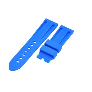 Correa de reloj de goma azul 24x22 mm para sumergible Panerai Luminor Marina - Imagen 1 de 6