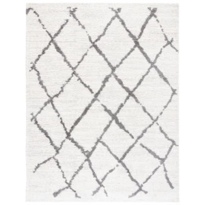 SAFAVIEH Berber Shag BER162C Cream / Light Grey Rug - Picture 1 of 25