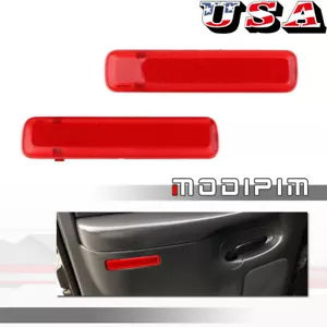 2X Red Panel Light Lens Reflector Rear Door For Chevrolet GMC Truck SUV Escalade - Picture 1 of 11