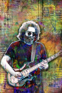 Jerry Garcia GRATEFUL DEAD Poster, Jerry Garciat Gift, Grateful Dead Tribute - Picture 1 of 7