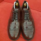 Men Prada Brown Brogue Leather Lace Up Platform Oxfords Sneakers Shoes Size US 9