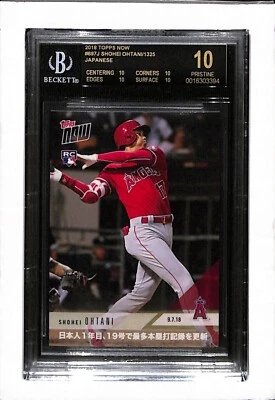 TÚ ELIGES 2018 TOPPS NOW RC #697J SHOHEI OHTANI - BGS 10 JAPONÉS, BL Foto 1 de 2