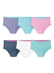 Girls' 360 Stretch Modal Underwear Brief-6 Pack-Assorted 6 - Picture 1 of 2