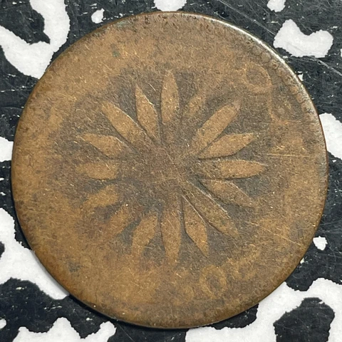 AH 1250 (1804) Singapore 1 Keping Token Lot#V6923 Low Grade Cover