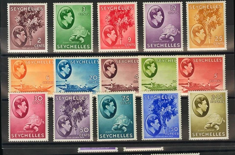 Seychelles. MH Yvert 118/32, 133/41, 146. 1938. Series Full, Twent Five V Cover