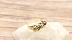 Altschliff Diamant Ring Turmalin 585 Gelbgold - Bild 1 von 14