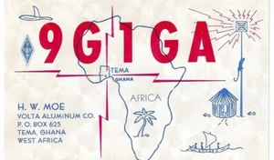 Scheda radio QSL 1967 Ghana - Foto 1 di 1