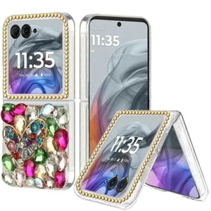 Coque intégrale strass pour Motorola Razr 2024/+2025 cristal brillant transparent 3D - Photo 1 sur 33