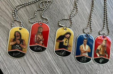 Topps WWE Dog Tags Signature Series Lot of 5 Diesel Kofi Cactus Jack Triple H Cover
