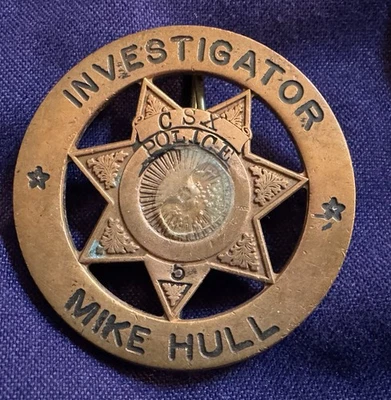 Insignia de policía de investigador CSX #5 Mike Hull Foto 1 de 3