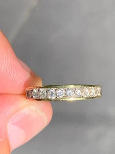 18ct Gold Diamond 1/2ct Eleven Stone Ring, 18k 750 Heavy 3.9g - Picture 1 of 8