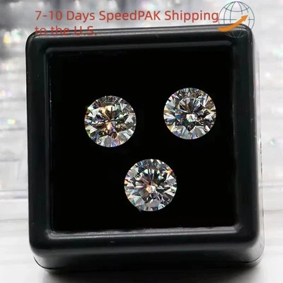 High Quality Loose Moissanite 3-11mm D Color Round Cut GRA Certificate VVS1 - Image 1 of 4