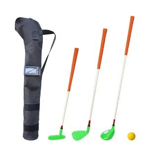 Kids Golf Clubs Set Children Golf Set Yard Sports Tools Three Clubs with Carr... - Picture 1 of 7