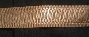 Vintage West Germany Gold Tone Wide Flat Mesh Bracelet - Picture 1 of 9