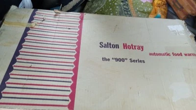 Calentador de alimentos automático Salton Hotray serie 900 vidrio con caja 11x19 vintage Foto 1 de 4