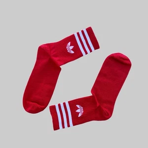Adidas Originals Crew-Socken Herren rot mit weißen Streifen Logo Größe L - Bild 1 von 2