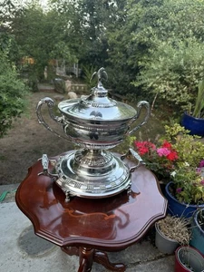 Antique Style 915 Solid Silver X Large Eagle Bowl On Stand Tureen Centerpiece - Picture 1 of 24