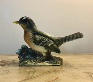 Vtg 50’s Velco-Ceramic MCM American Robin Bird Figure-Statue  Vase/Planter-Japan - Picture 1 of 23