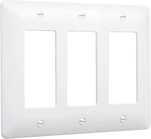 5550W überstreichbare Maske Wandplatte Abdeckung, weiß, 3 Gang - Bild 1 von 12