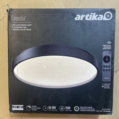 Artika Artika CELESTIA 15 IN. MODERN LED FLUSH MOUNT LIGHT WITH REMOTE
