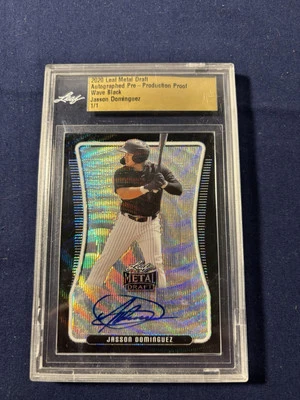 2020 leaf metal draft jasson dominguez 1/1 Auto Wave Black #3 - Image 1 of 4
