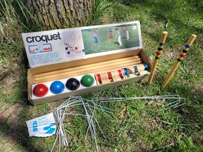 Vintage Sportcraft Lil MVP Youth Kids Croquet Set Complete in Box Lawn Game 80s - Image 1 of 4
