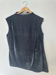 Luxe Addition Womens Medium Velour Grey Tank Top Shirt - Picture 1 of 4