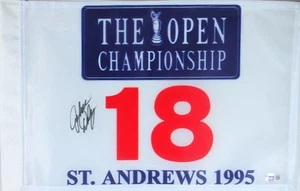 John Daly Autographed St. Andrews Flag-Beckett W Hologram *Black - Picture 1 of 4