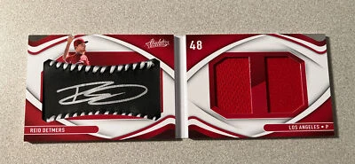 2022 Panini Absolute RC Material Booklet Auto #138 Reid Detmers /99 - Image 1 of 4