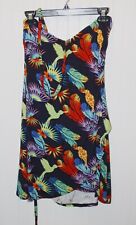 NWT Smach summer dress flowers women polyester M colorful birds, flowers
