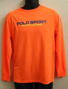 Ralph Lauren • Polo Sport • Performance Long Sleeve Pullover Shirt • Orange • L - Picture 1 of 3
