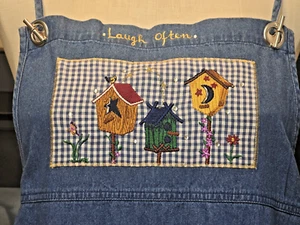 Quacker Factory Denim Maxikleid neu mit Etikett Vogelhäuser lachen oft Damengröße 22W - Bild 1 von 11