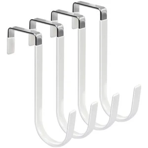 Over The Door Hooks 4 Pack Hangers Hooks With Rubber Prevent Scratches Heavy Dut - Picture 1 of 7