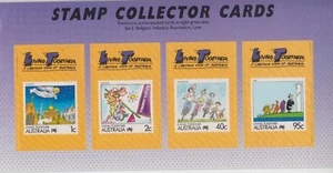 Stamps Australia living together No 5 set of 4 collector cards pack postmarked - Picture 1 of 2