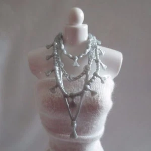 NEW 2016 Barbie Pink Passport Vacation Doll Silver Necklace ~ Jewelry Clothing - Picture 1 of 2