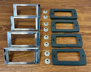 Marker Light Bezels 16pc Kit 68 Camaro Chevelle 68-69 Nova Side Lens chrome trim - Picture 1 of 8