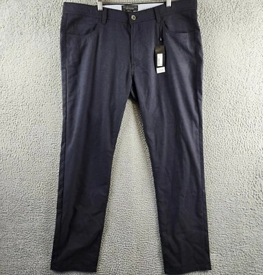 Bloomingdale's Flannel Tailored Fit dress Pants Men's 34x34 Navy - Image 1 of 4