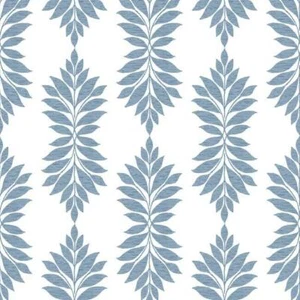 Wallpaper Designer Blue on White Broadsands Botanica , 56 Sq Ft Bolt - Picture 1 of 5