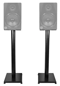 Coppia Rockville RS29B 29" Supporto per altoparlanti/monitor da libreria in acciaio - Nero - Foto 1 di 11