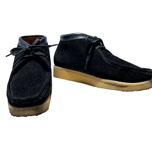 Padmore & Barnes x YMC Wallabee Original Boot Moccasin Suede Mens 9 Black - Picture 1 of 16