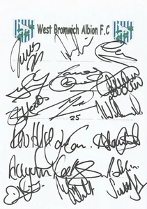 WEST BROM F.C SIGNED 2003/2004 A4 (12x8) TEAMSHEETx18+COA*HUGHES*WALLWORK*HOULT* - Picture 1 of 2