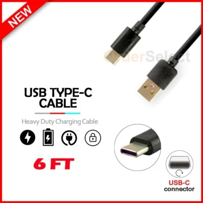6FT USB Type-C Charger FAST Cable Cord for Motorola Moto G / G Power / Stylus 5G - Image 1 of 4