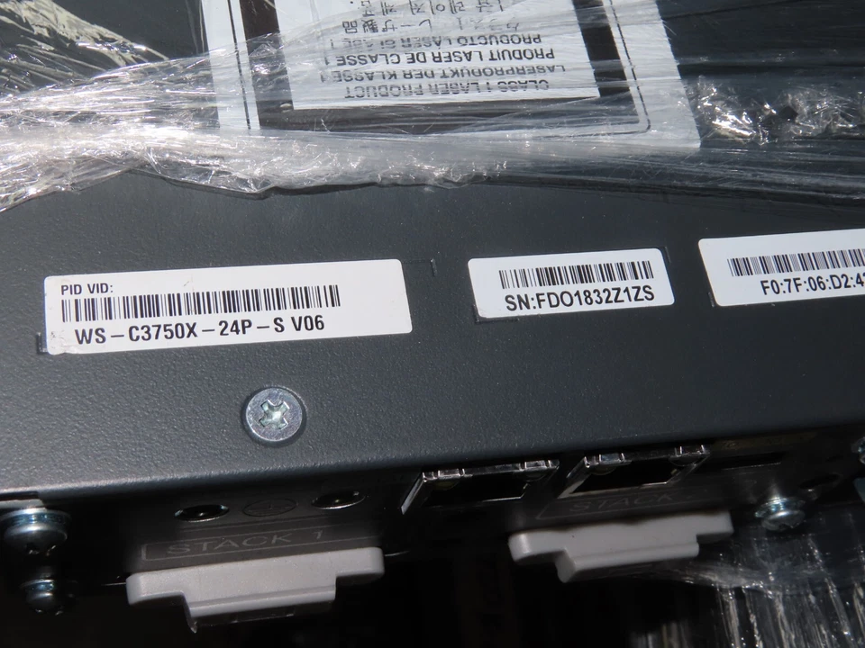 Cisco WS-C3750X-24P-S 48-Port Ethernet Gigabit Switch w/  1 PSU racks kit - Image 1 of 1