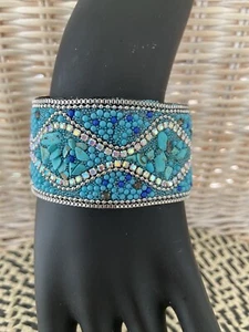 Armband Breit 3,5cm Boheme Ibiza Style Manschette Armreif Modeschmuck Armschmuck - Bild 1 von 8