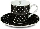 Goebel Dots Tazzina da caffè con piattino, Fine Bone China,12 x 12 x 7 cm,