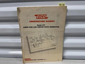 Vintage Eico CONSTRUCTION MANUAL Model 377 AUDIO SINE AND SQUARE WAVE GENERATOR - Picture 1 of 5