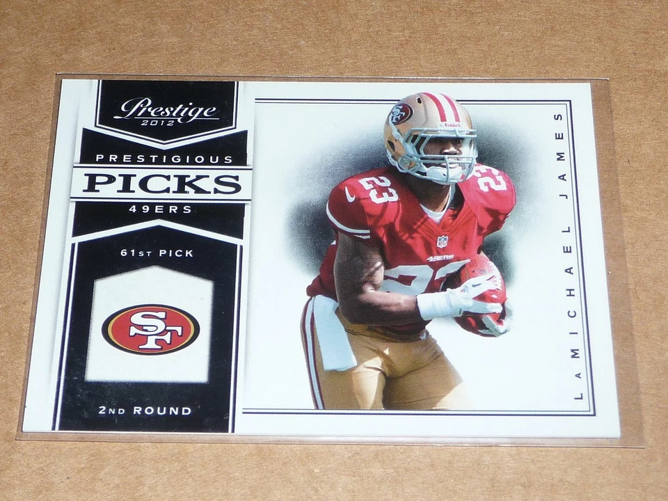 2012 Panini Prestige LAMICHAEL JAMES PRESTIGIOUS PICKS BLACK 49ERS /25 S1239 - Image 1 of 1