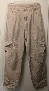 7638# SHEIN, Jeans Mit Flicken Detail, Taschen Klappen, Breites Bein, 36, Beige - Bild 1 von 12