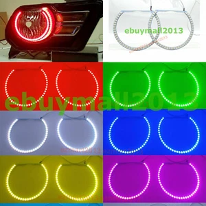 BT App RGB Devil Angel Eye Halo Ring for Ford Mustang 10-12 Halogen Headlamp DRL - Picture 1 of 10